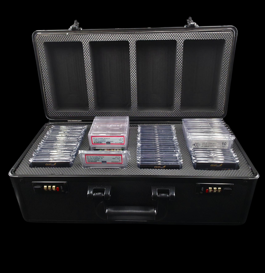 GOATcase APEX Series 4-Row Graded Card Storage Case with Transparent PSA Slab Display