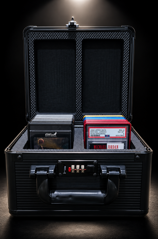 GOATcase APEX 2-Row Black Ribbon Premium Graded Card Storage & Display Case