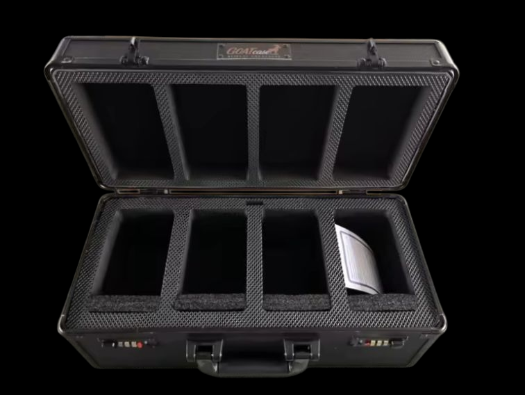 GOATcase APEX Series 4-Row Graded Card Storage Case with Transparent PSA Slab Display