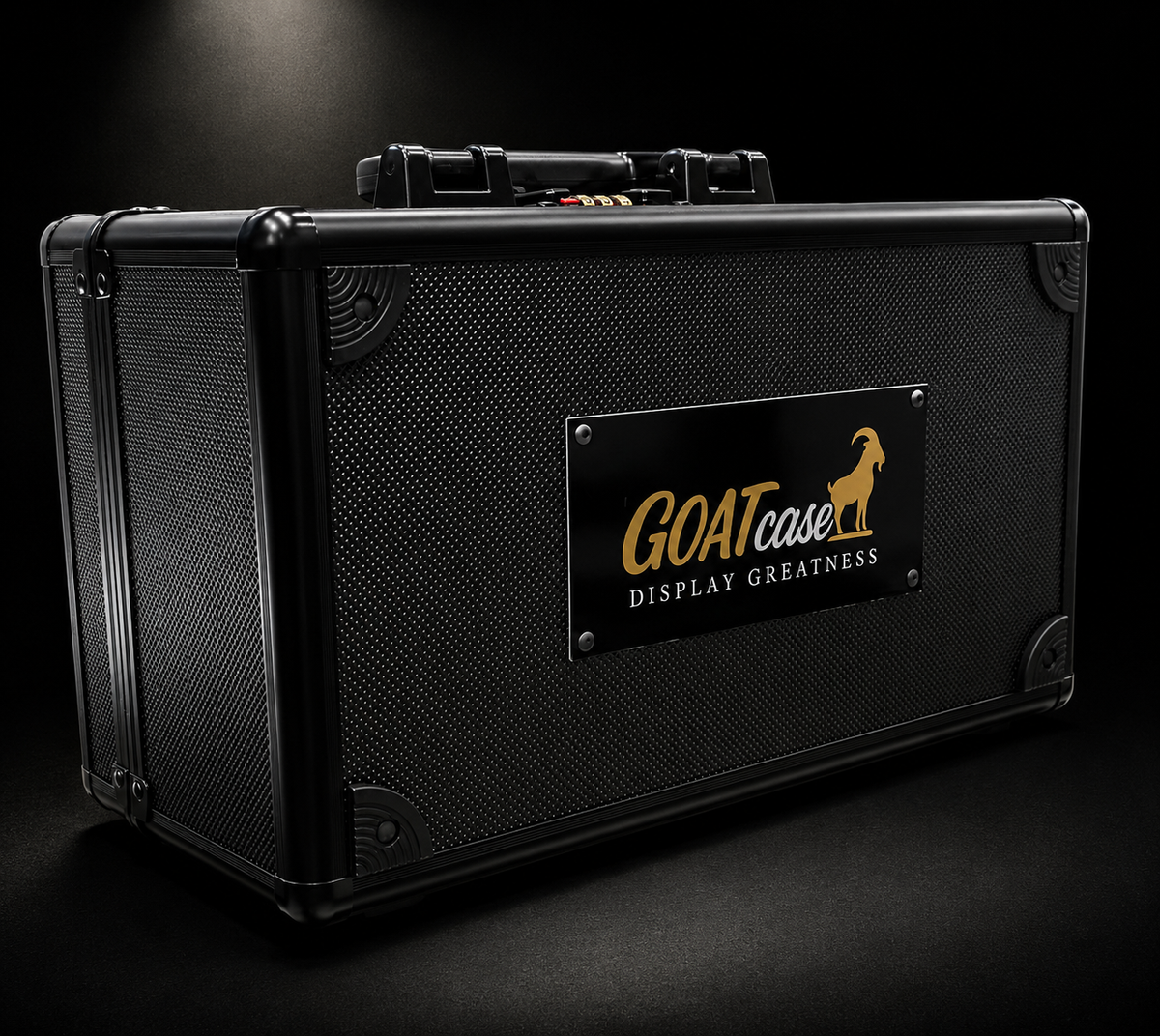 GOATcase ZENITH XL 3-Row graded card storage and display case in Black Diamond finish