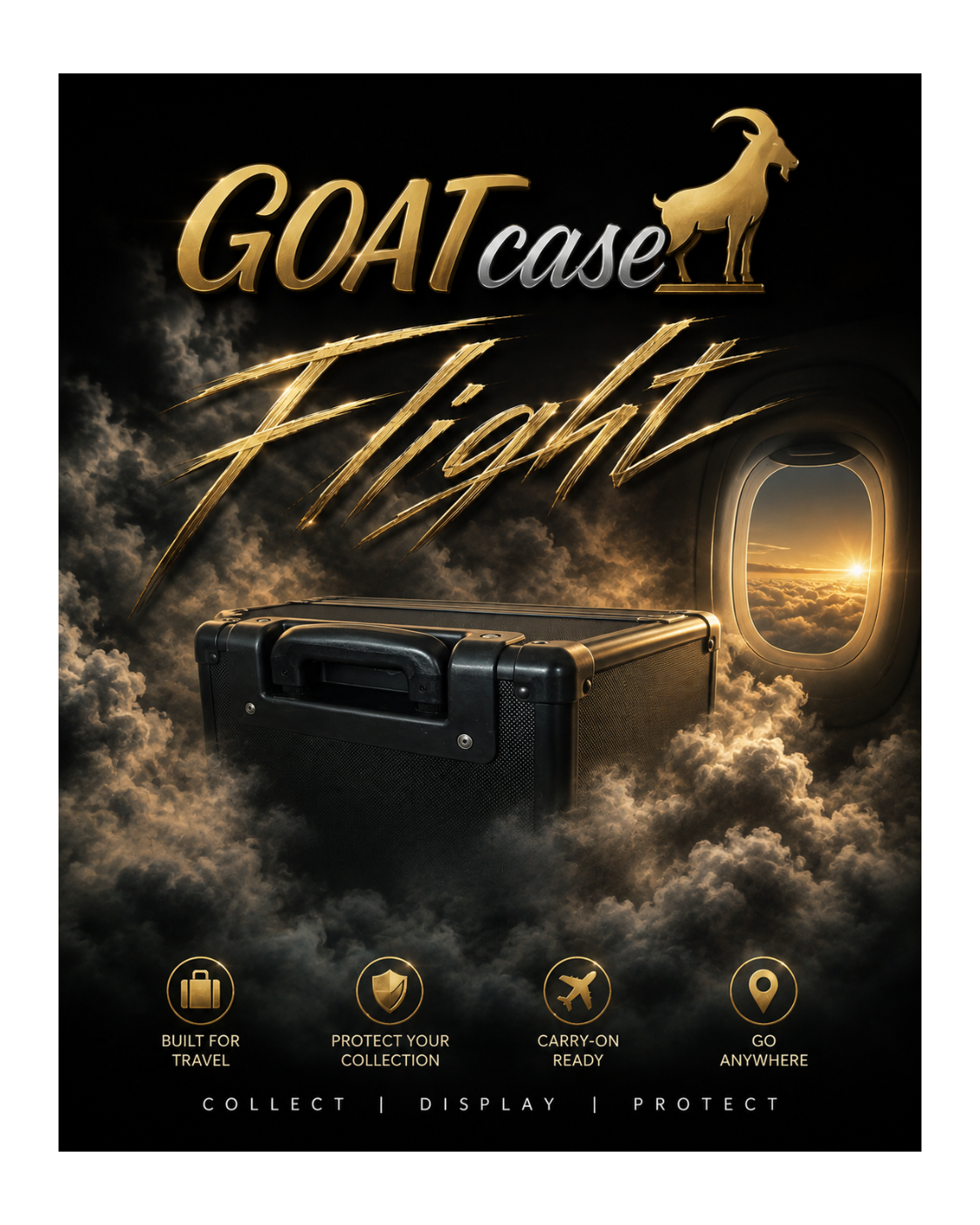 *PRE-ORDER* GOATcase FLIGHT – Premium 4-Row Trading Card Travel Case