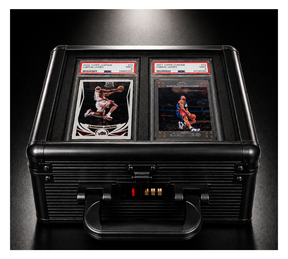 GOATcase APEX 2-Row Black Ribbon Premium Graded Card Storage & Display Case