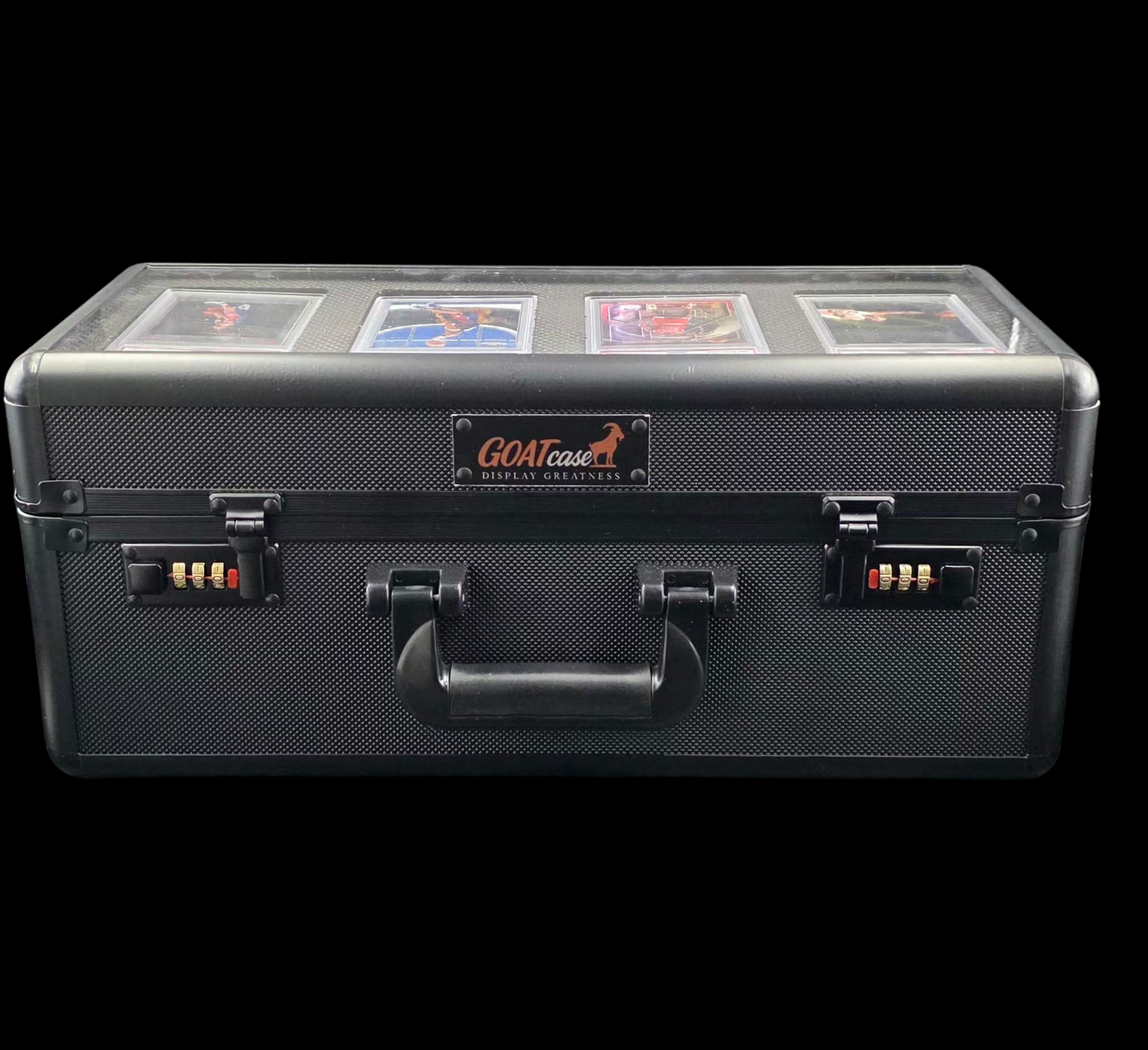 GOATcase APEX Series 4-Row Graded Card Storage Case with Transparent PSA Slab Display