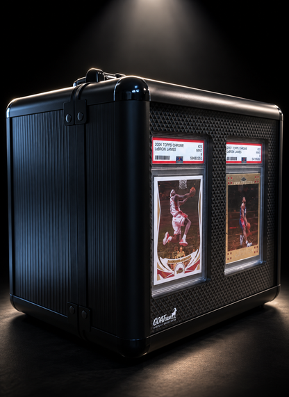 GOATcase APEX 2-Row Black Ribbon Premium Graded Card Storage & Display Case
