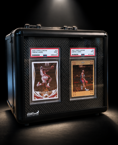 GOATcase APEX 2-Row Black Ribbon Premium Graded Card Storage & Display Case